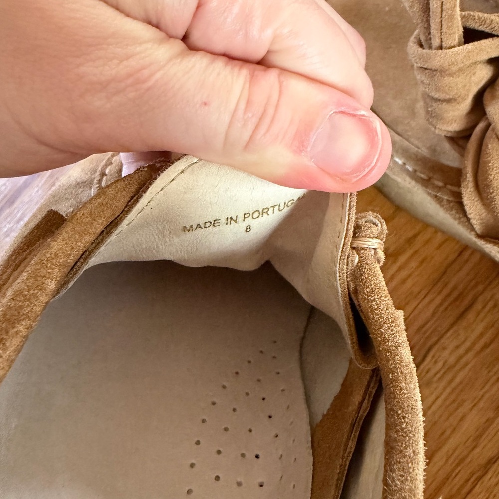 Loeffler Randall Suede Knot-Detail Loafers in Light Brown - Tabitha - Picture 6 of 7
